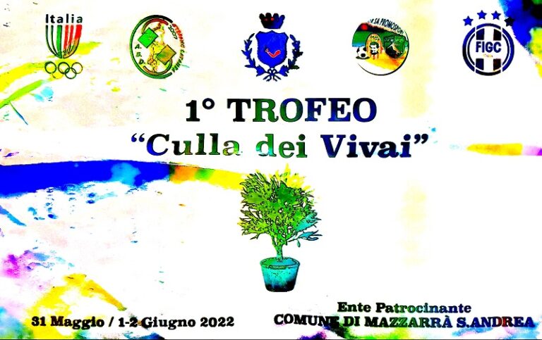 Calcio giovanile: dal 31 maggio al 2 giugno il 1° trofeo “Culla dei vivai” a Mazzarrà Sant’Andrea