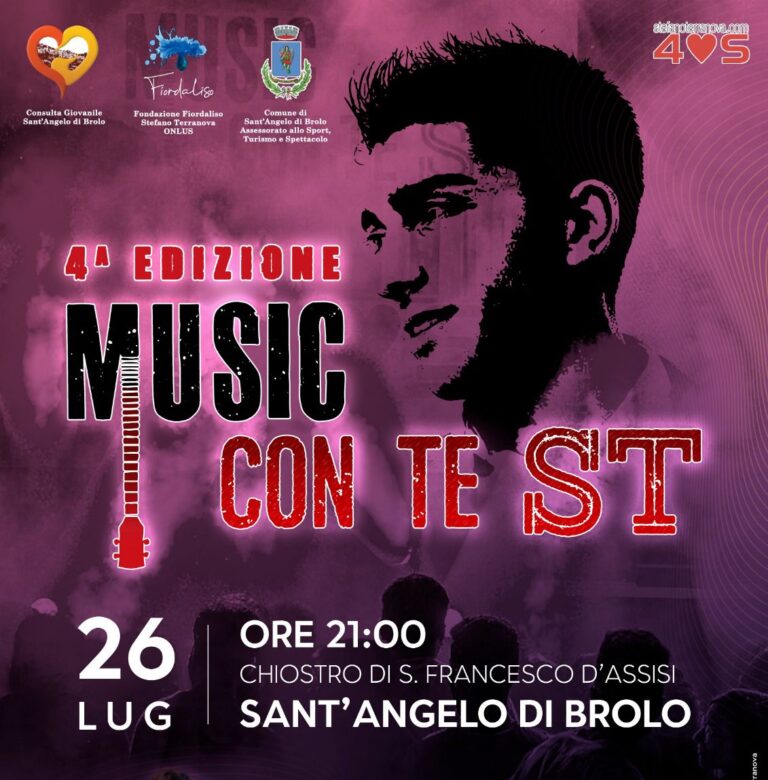 Sant’Angelo di Brolo – Martedì 26 luglio il “Music Con-Te-St”, dedicato a Stefano Terranova