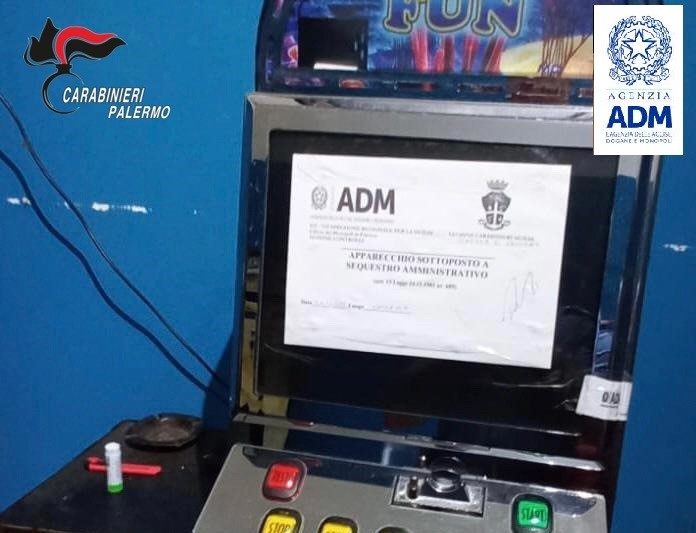 Palermo – Tre slot machine abusive, titolare multato per quasi 2 milioni