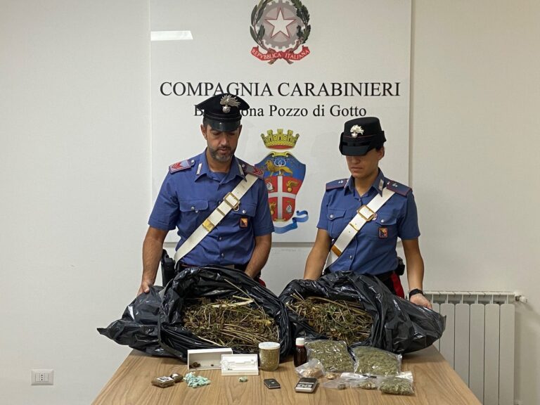 Barcellona Pozzo di Gotto – Spaccio di marijuana, arrestato due giovani del luogo