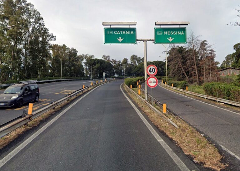 A/18 Messina-Catania, lavori allo svincolo di Acireale