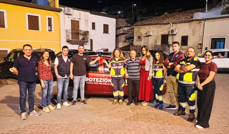 Militello Rosmarino: donata un’auto alla Nois Odv, organizzazione no profit di protezione civile