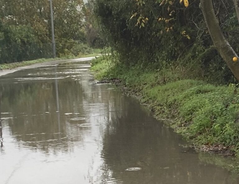 Rodì Milici – Strade allagate in contrada Coppola, massima prudenza