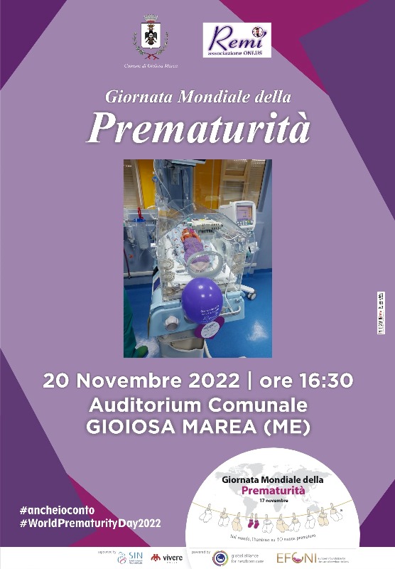 Gioiosa Marea: Giornata Mondiale della Prematurità, incontro all’auditorium comunale