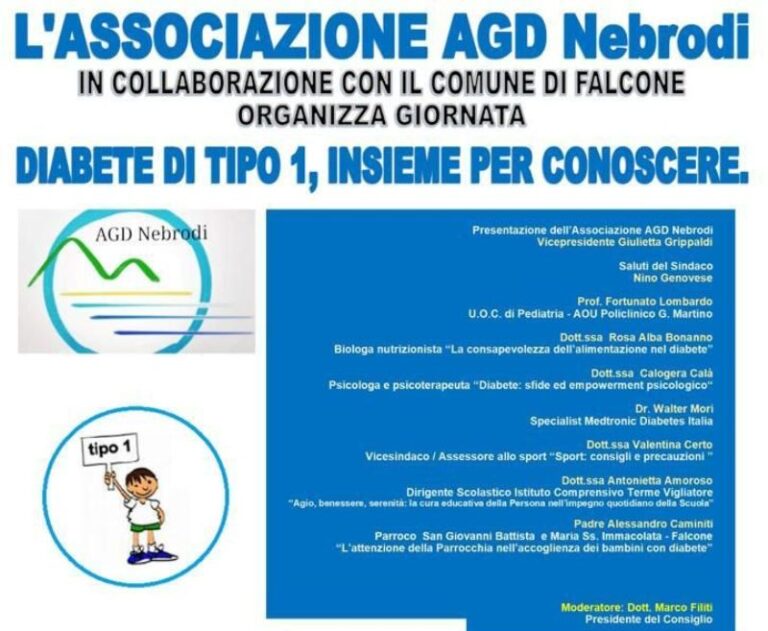 Falcone: incontro sul tema “Diabete di tipo 1, insieme per conoscere”