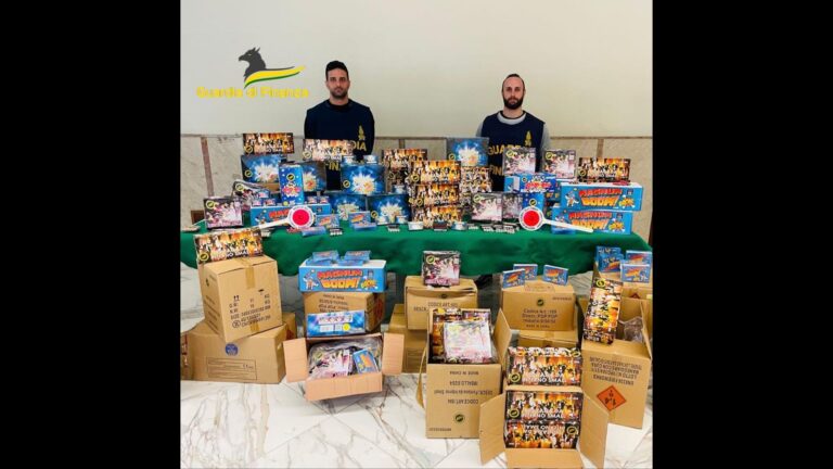 Sequestrate oltre 4 tonnellate di fuochi d’artificio illegali. 9 persone denunciate