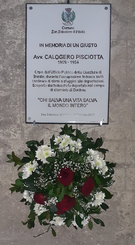 San Salvatore di Fitalia, nel “Giorno della Memoria” è stato deposto un omaggio floreale dinnanzi alla lapide dell’avvocato Calogero Pisciotta