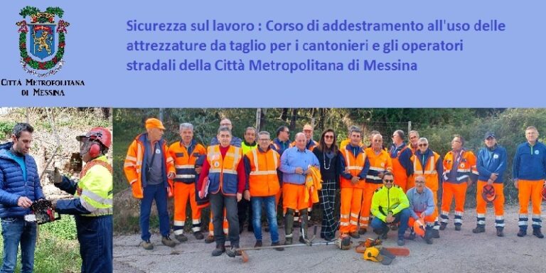 Messina: completato corso per i cantonieri e agli operatori stradali della Città Metropolitana