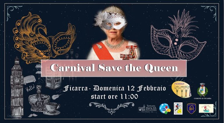 Ficarra: il 12 febbraio torna la festa in maschera, sarà in stile british con il “Carnival save the Queen”