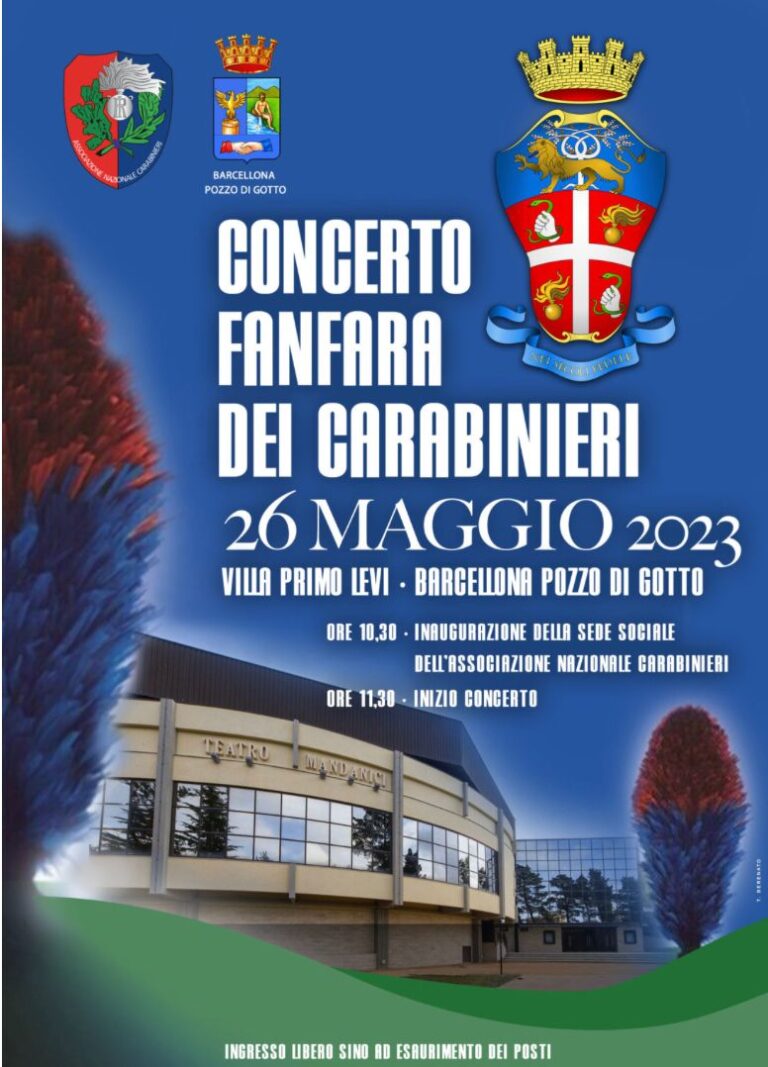 Barcellona Pozzo di Gotto: Inaugurazione della nuova sede ANC e concerto della “Fanfara dei Carabinieri”