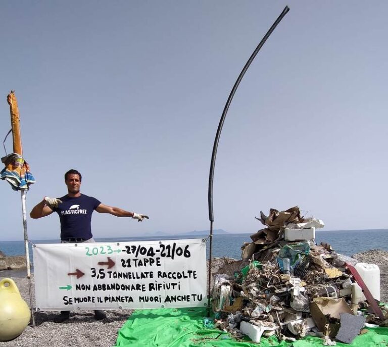 Patti: Maurizio Prisutto ha finito il 21 giugno la sua missione ecologica a Mongiove