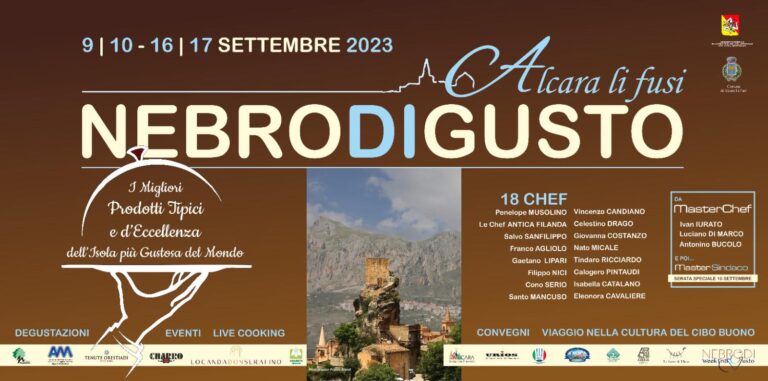 “Nebrodigusto”, le eccellenze siciliane ad Alcara li Fusi il 9-10 e il 16-17 settembre