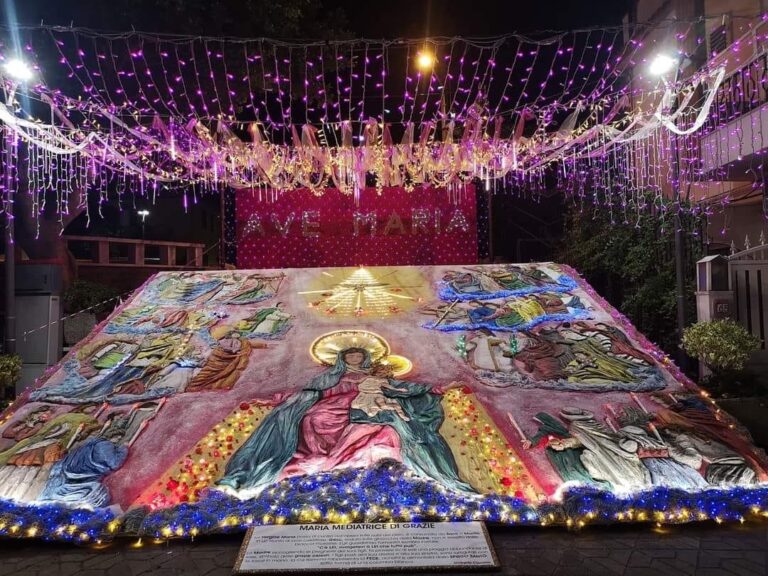 Terme Vigliatore – Torna la XIII Infiorata Artistica di Umberto Cipriano in onore di Maria Santissima delle Grazie