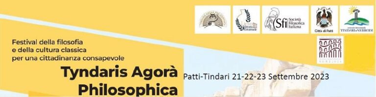 Patti: dal 21 al 23 settembre “Tyndaris Agorà Philosophica”, la II° edizione del festival della filosofia e della cultura classica per una cittadinanza consapevole