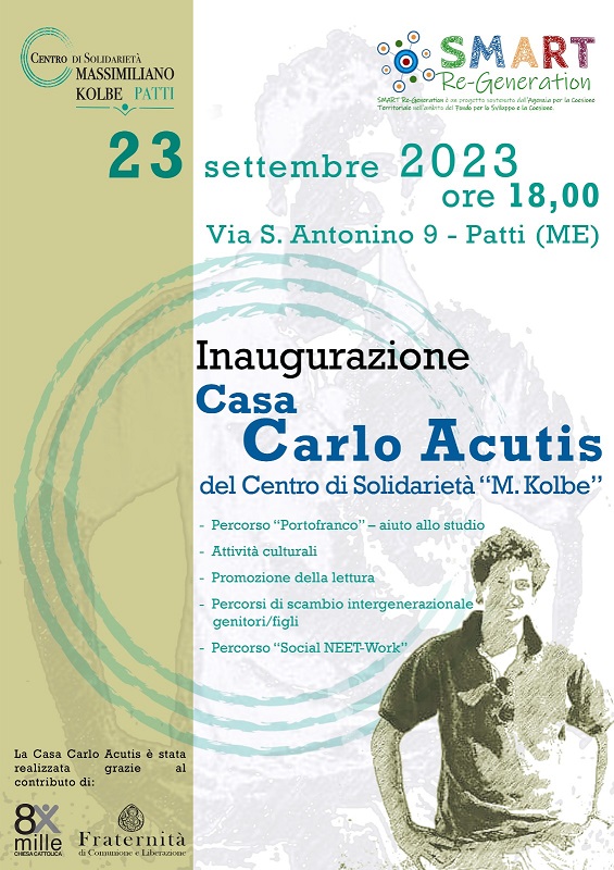 Patti: sarà inaugurata il 23 settembre la “Casa Carlo Acutis”