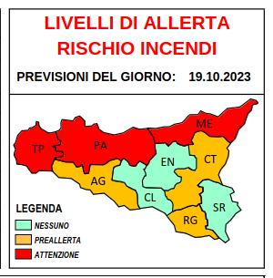 Rischio incendi, per il 19 e 20 ottobre. La Regione richiamerà in servizio gli operai forestali