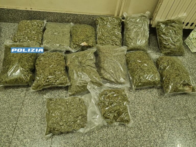 13 kg di marijuana in casa. Arrestata 51enne a Catania