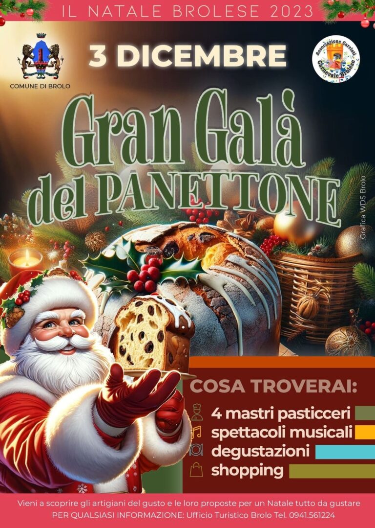 Brolo – Aria di Natale, il 3 dicembre il Gran Galà del Panettone