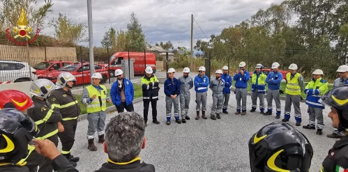 Messina: esercitazione presso la centrale di depressurizzazione Snam di Zafferia “CR 841B MESSINA”.