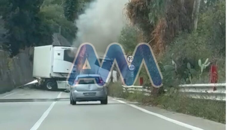 Capo d’Orlando – Grave incidente sulla SS 113, tir in fiamme. Un morto: si tratta di un 60enne originario di Brolo