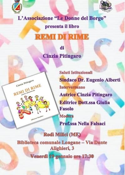 Rodì Milici – L’Associazione Le Donne del Borgo presenta il libro “Remi di rime”