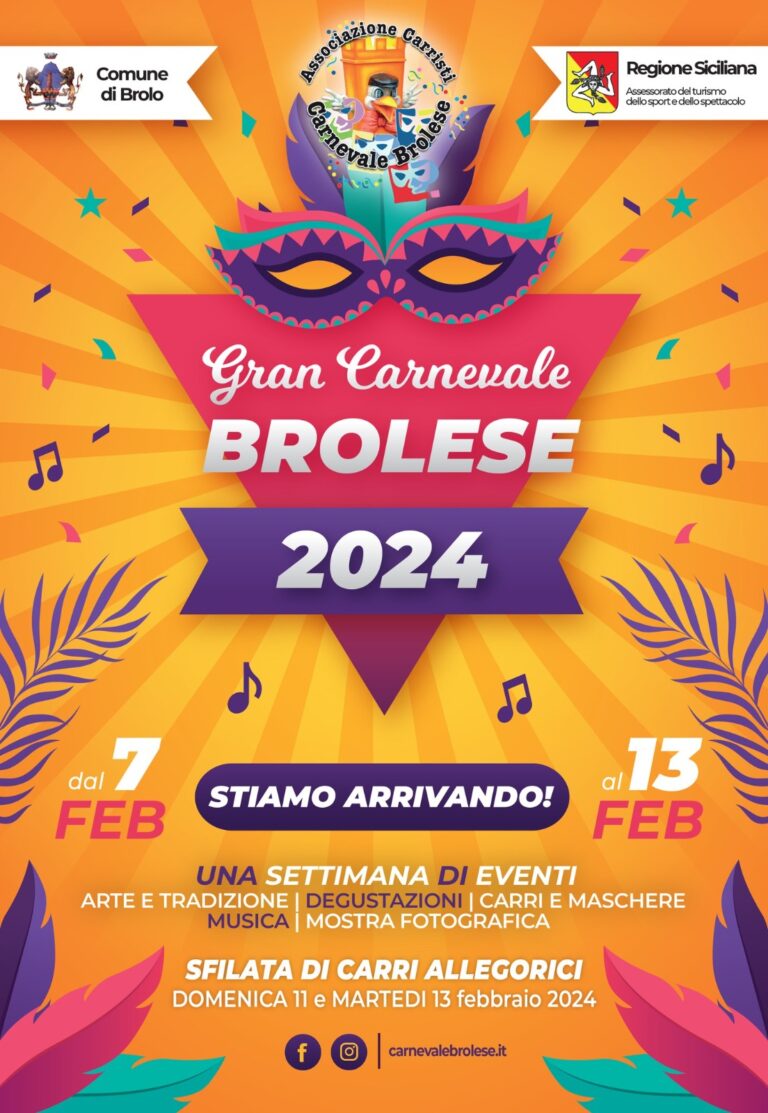 Brolo – Presentato il “Manifesto” dell’edizione 2024 del Gran Carnevale