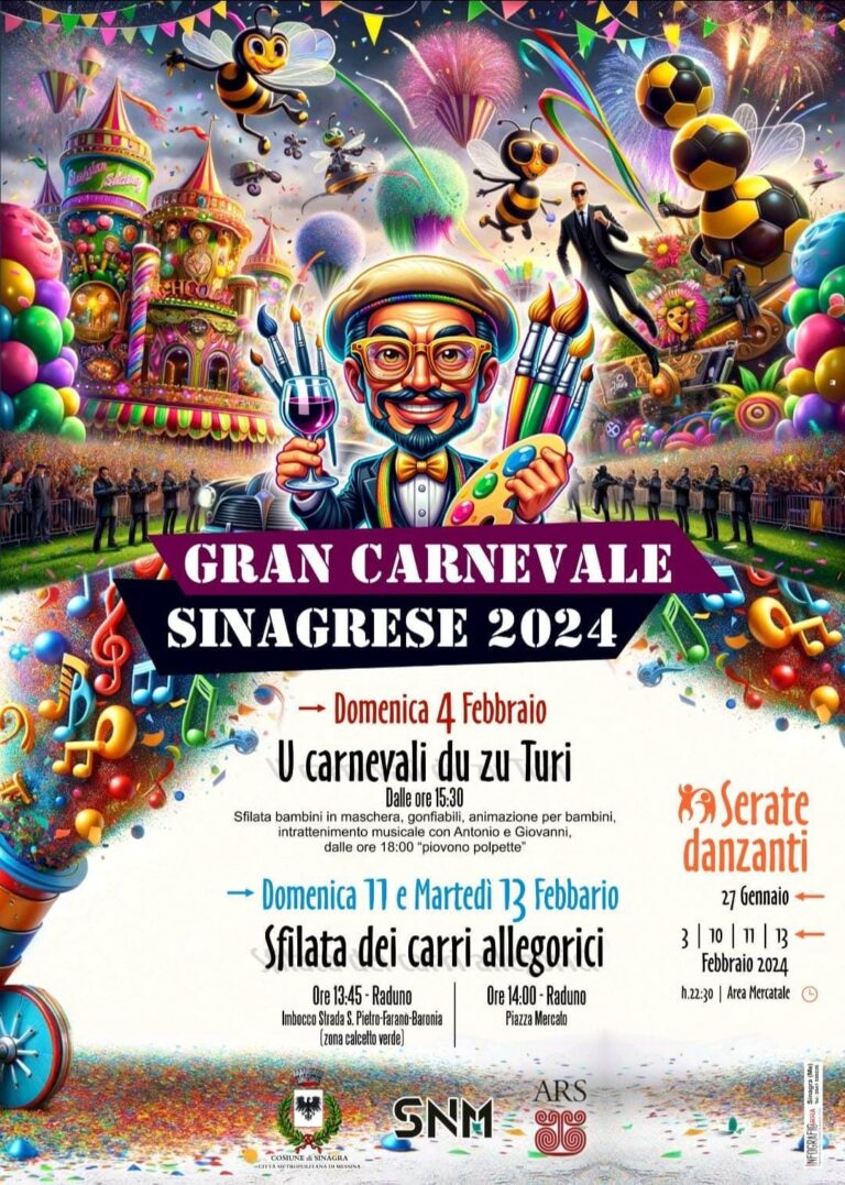 Tutto pronto per il Gran Carnevale Sinagrese 2024