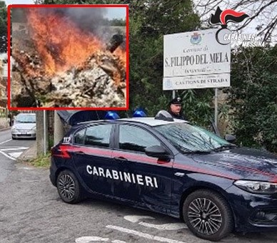 San Filippo del Mela: ha dato fuoco ad un cumulo di rifiuti, arrestato