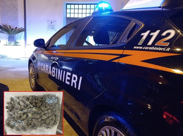 Condrò, oltre mezzo chilo di marijuana dietro l’armadio della camera da letto, arrestato un uomo