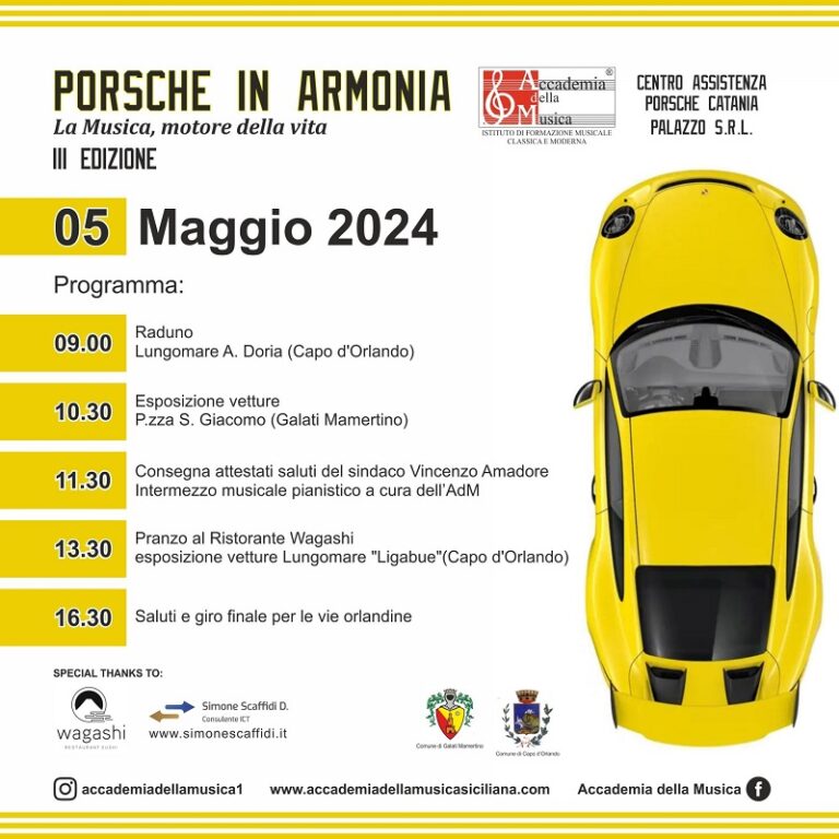 Capo d’Orlando: la III edizione di “Porsche in Armonia”