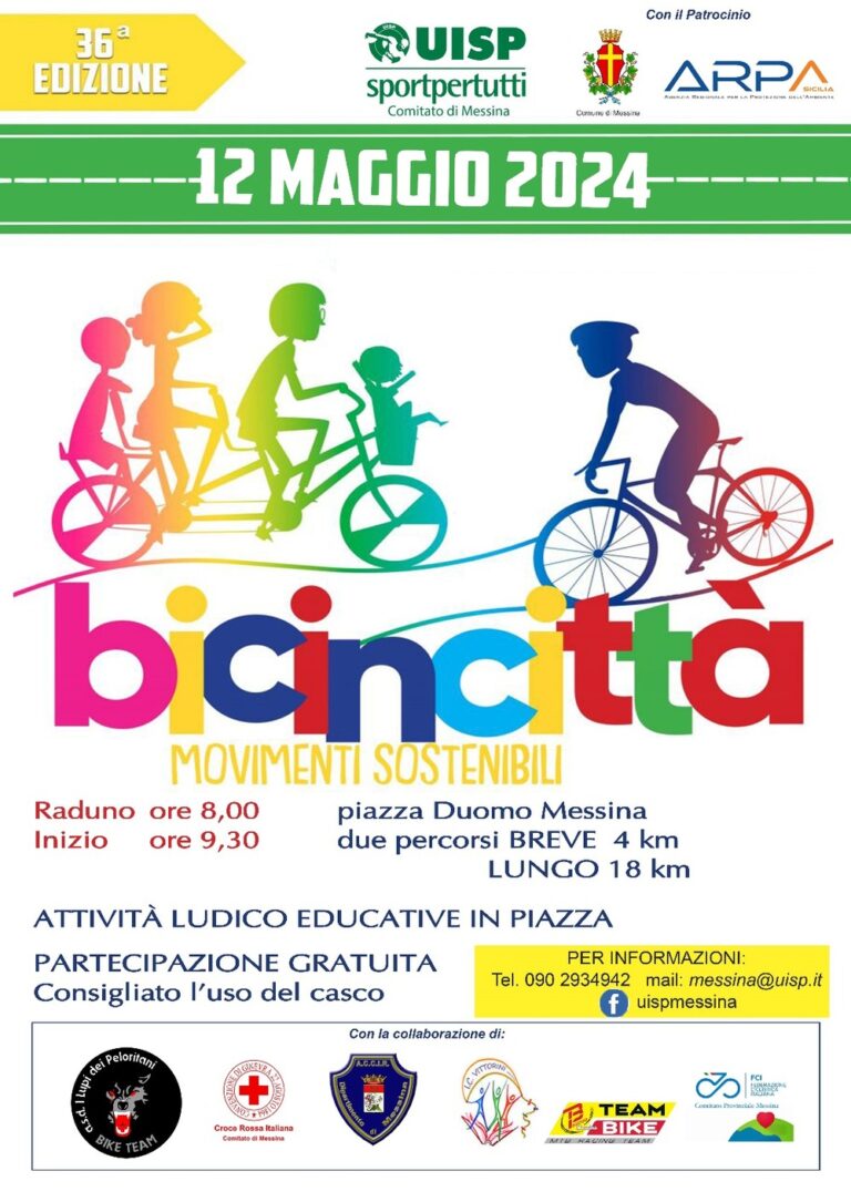 Messina: Presentata “Bicincittà 2024” – domenica 12 maggio Piazza Duomo