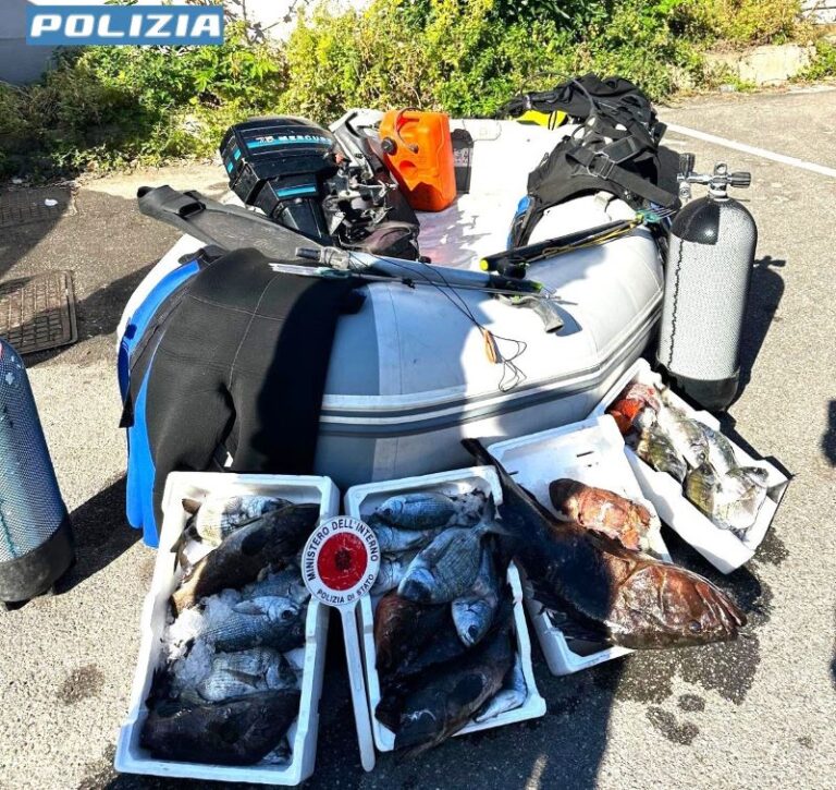 Messina: pesca di frodo nel tratto di spiaggia a ridosso della via Don Blasco, sequestrati pescato, gommone e attrezzatura