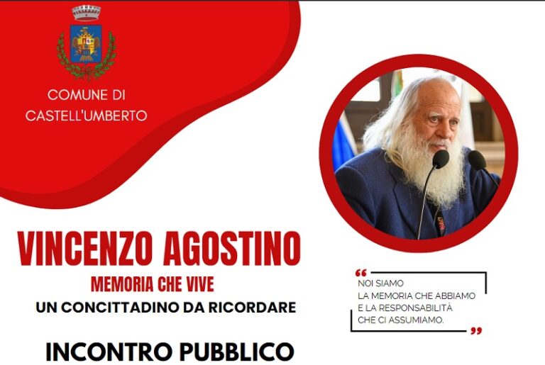 Castell’Umberto: incontro per ricordare Vincenzo Agostino