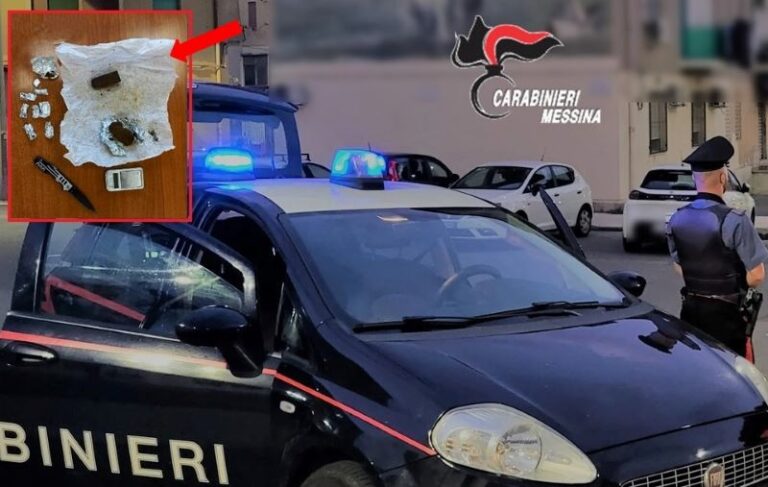 Ha nascosto la droga a casa dei nonni, giovane pusher messinese arrestato dai carabinieri