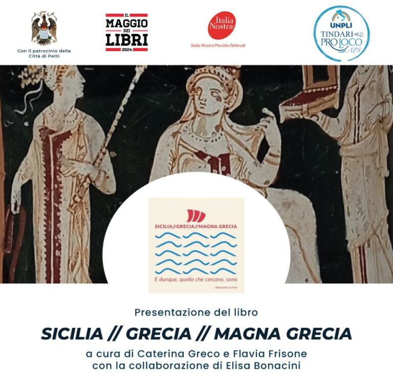 Tindari – Patti: la presentazione del libro “Sicilia, Grecia, Magna Grecia”