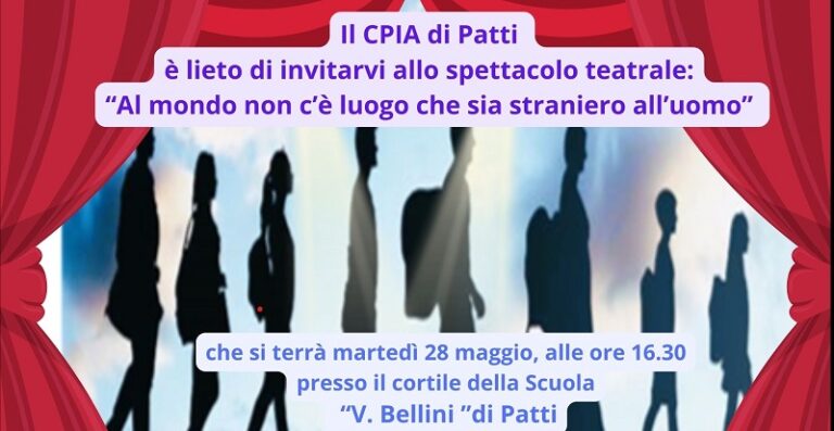 Patti, spettacolo teatrale del Cpia: “Al mondo non c’è nessun luogo che sia straniero all’uomo”