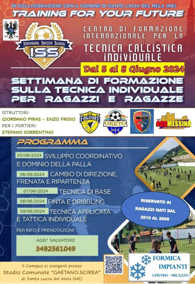 Al Gaetano Scirea di Santa Lucia del Mela il “Training for your future”