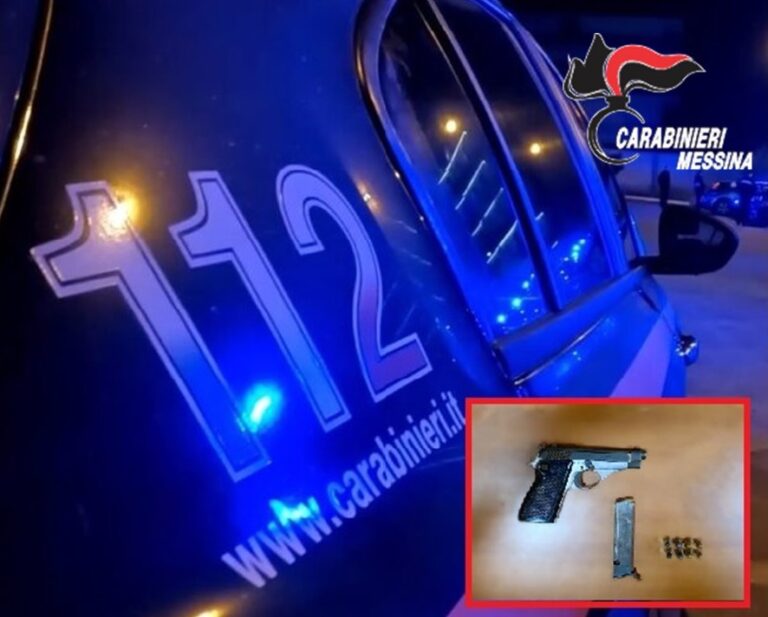 Non si ferma all’ALT dei Carabinieri e getta una pistola dal finestrino: arrestato 20enne messinese