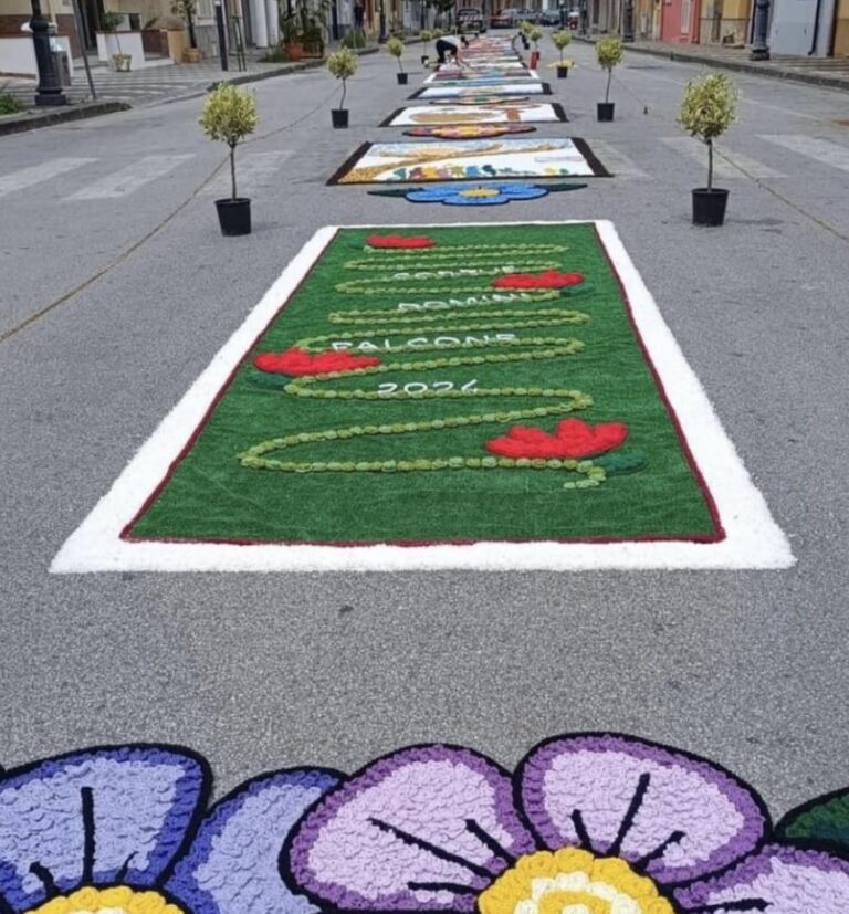 Falcone – Anche quest’anno è stata realizzata la XI infiorata con opere ispirate al tema del Sinodo