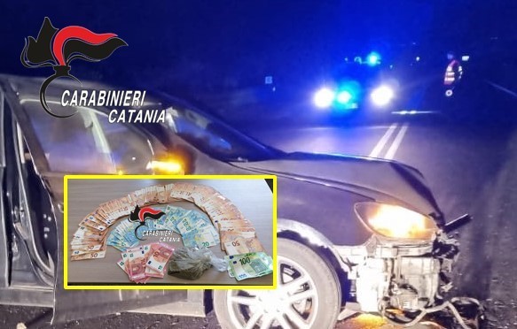 Palagonia, soccorso per un incidente autonomo, gli vengono trovati addosso hashish e denaro. 21enne denunciato