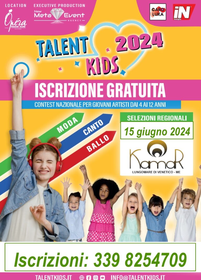 A Venetico arriva la carovana di Talent Kids