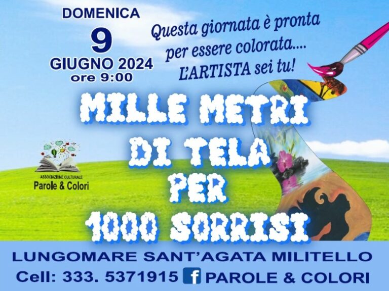 Sant’Agata Militello – Domenica la 6a edizione di “Mille metri di Tela per 1000 Sorrisi”