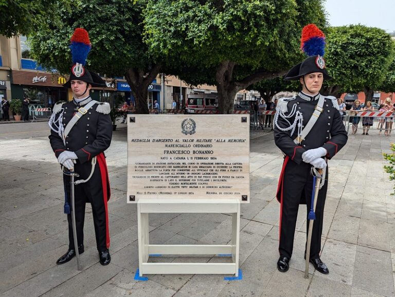 Messina: intitolazione della caserma dei carabinieri della Stazione di Messina Arcivescovado al maresciallo ordinario Francesco Bonanno