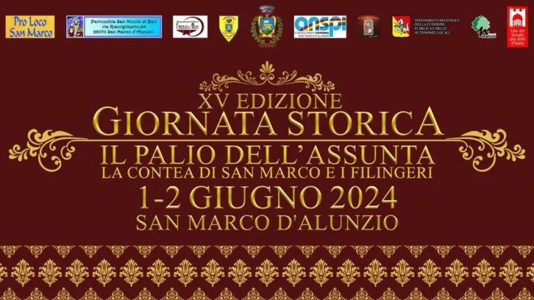 San Marco d’Alunzio: oggi e domani la XV Giornata Storica – Il Palio dell’Assunta – La contea di San Marco e i Filingeri”