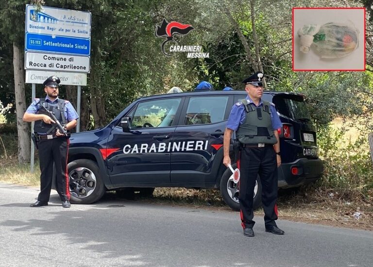 Rocca di Capri Leone: getta dal finestrino della propria auto un involucro con dentro 40 grammi di cocaina