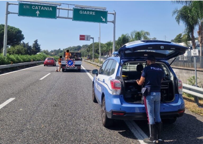 A/18: sospensione delle attività in un cantiere autostradale