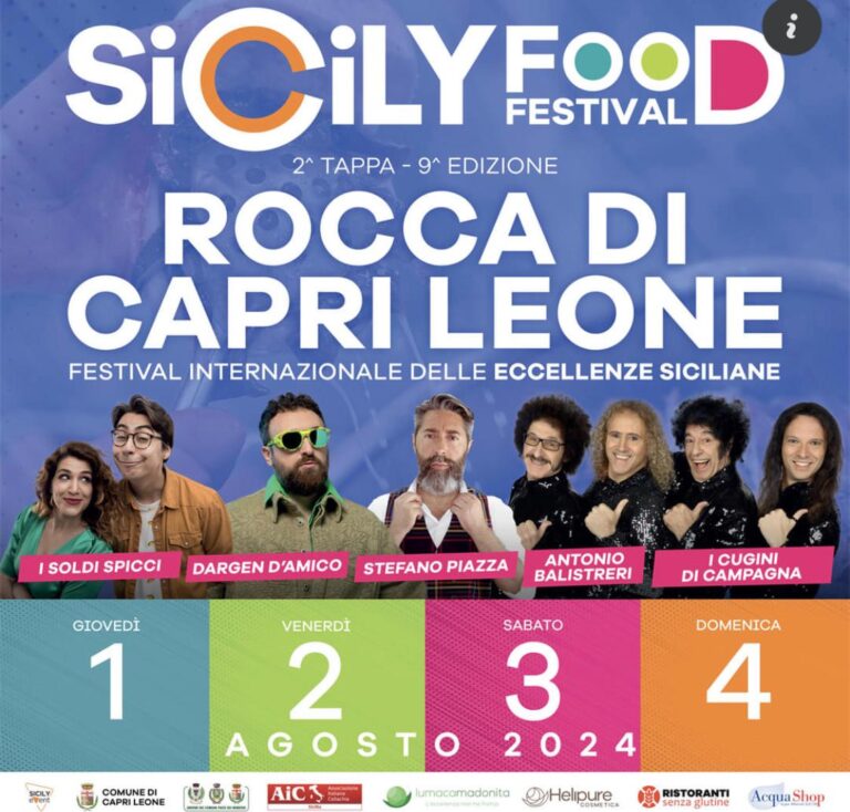 Cambia la viabilità a Capri Leone in occasione del Sicily Food Festival dal 1 al 4 agosto