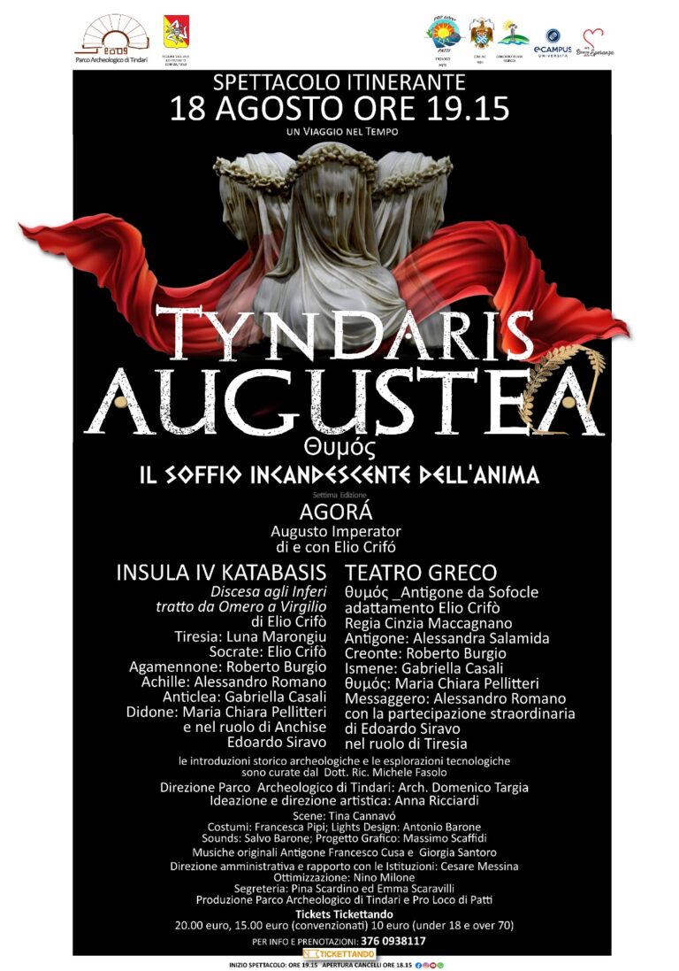 Patti – Il dettaglio del programma di “Tyndaris Augustea” il 18 agosto