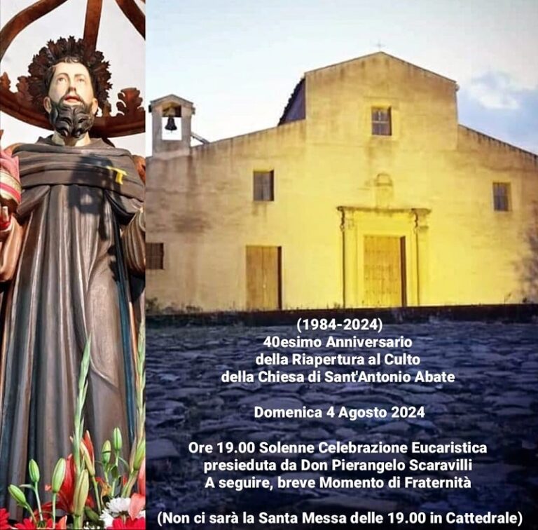 Patti: domenica 4 agosto ricorre il 40° anniversario della riapertura al culto della chiesa di Sant’Antonio Abate