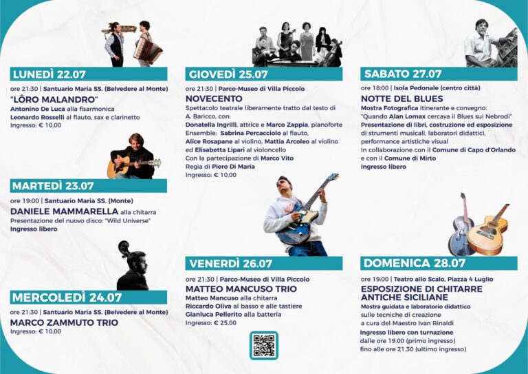 Capo d’Orlando – Il programma del Festival Blues. Si parte domani